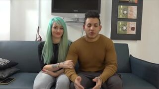 Young interracial couple want to do a porno at FAKings