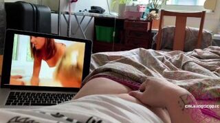 many loud orgasms watching porn. Love being home alone