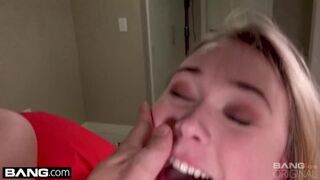 Alyssa Cole Slapped with cum after her creampie