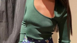 Blowjob in fitting room just finished staff will come in