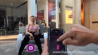 CONTROL MY VIBRATOR IN THE SHOPPING CENTRE