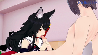 Ookami Mio and I have intense sex in the bedroom. - Hololive VTuber Hentai