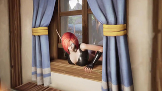 Elf Thieve Stuck on a Window Warcraft Hentai Parody