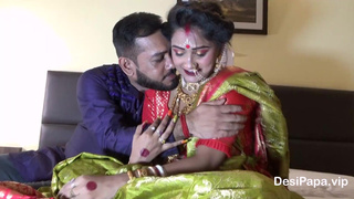 Newly Married Indian Girl Sudipa Hardcore Honeymoon First night sex and creampie