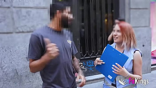 FAKings' SEXY SURVEY! Dirty Spanish babe teases and tests guys in Madrid
