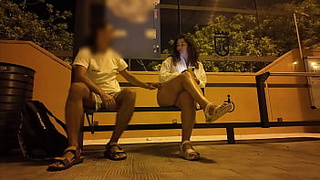 Stranger Seduced a Milf at a Bus Stop. Fucking on the street with someone else's wife