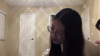 Hot UCSD Chinese student gets pounded hard and cum on face during zoom class