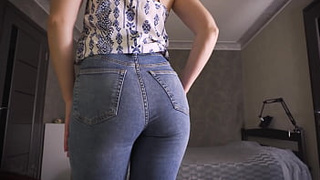 Pawg Milf Teasing Perfect Ass In Tight Blue Jeans