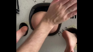 Insatiable ass in the cinema toilet