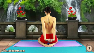 Day 14 of GPP Challenge with Julia V Earth. Muscles stretching and press training in easy variant.