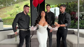 Epic Valentine's Gangbang with Steffy Moreno DP and Anal