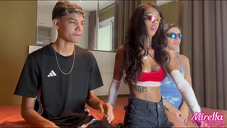 4 YOUNG FRIENDS HAVE A PAJAMA PARTY AND IT ENDS IN AN ORGY, ONE OF THEM WAS A VIRGIN