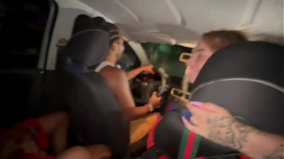 Hotties asked their friends to make their dream come true by doing DP without a condom in the hair, both cumming inside