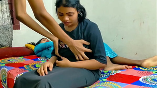 best Threesome Sex 2025 :- Rahul fucked his girlfraind and wife on the same bed, threesome sex enjoyed together