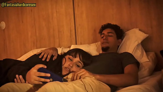 I'm sleepy, stepbrother, let me lie on your lap, but please don't put your penis in my mouth!!