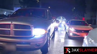 Lusty Sidra Sage Rides Hard BBC While In The Car