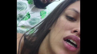 Hot girl can't resist and has sex with a black guy in the club bathroom.