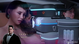 Apocalust - Cheating Wife part 2 - Man Bundles his wifes Huge breasts beside her husband in his car