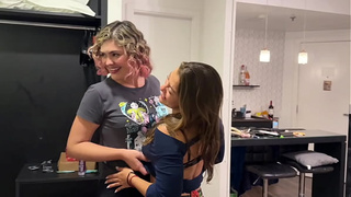 Couple invites neighbors over for dinner and it ends in sex.