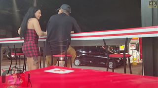 I went to the bakery just to eat a light pastry but I didn't expect to be recognized by a bastard who wouldn't stop looking at me, I went over and we went to fuck in the car.