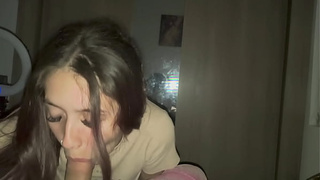 Slut sucking a dick without mercy.