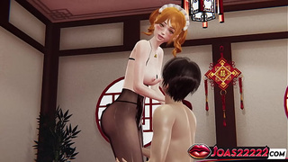 Christmas Bunny Hot Cosplay in Pantyhose 3D Hentai: Pussy Fingering, G-Spot Stimulation, and Double Hole Vibrators for Happy Squirt