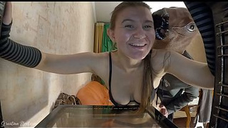 My husband pranked me while filming homemade video! Instead of him I was fucked by...