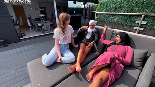 Two horny Muslims corrupt innocent white girl