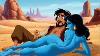 Aladdin and Princess Jasmine make Shameful Wishes to the Genie. Cartoon Porn Parody.