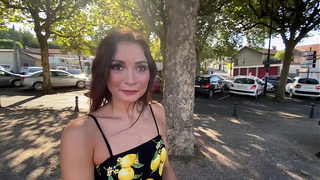 She goes under the desk for a waitress position