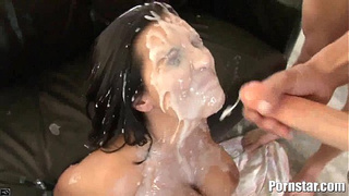 Cum Splattered Brunette Pornstar Dylan Ryder Gets It