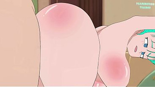 Bulma naked on the bed wants sex.Dragon Ball Super: Beerus hentai