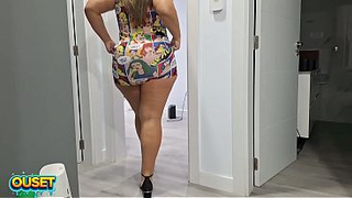 Sexy friend with a big ass visits me in her short dress!! Homemade Latina porn!!