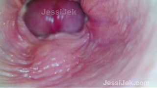 Dream babe got Twice Creampie Endoscope inside showed Extreme Fuck JessiJek