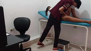 Doctor treats young patient and masturbates her with dildo – she ends up very horny alone
