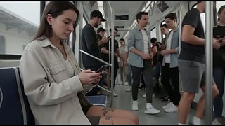 I don't know how it happened, but a stranger fucked me in the Metro! I started sucking him off myself! [AI]