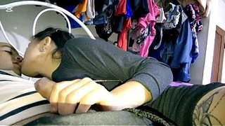 A very attractive wife sleeps with her husband's best friend while he is out partying.