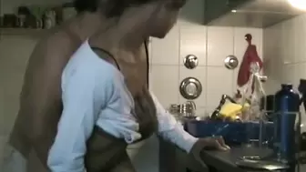 Washing up and cleaning fuck-stick