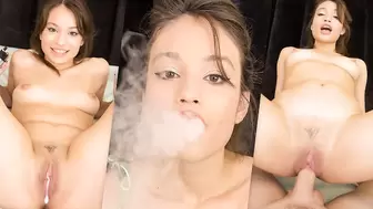 FULL SCENE College TEEN Liv Wild VAPING and Sucking Cock in Public