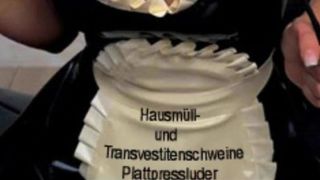 Latex Maid Crush- Scheiss Transvestitenschweine totpressen und verbrennen