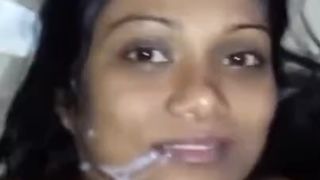 Desi Indian Tamil Girl Loving dick and eating cum at the end
