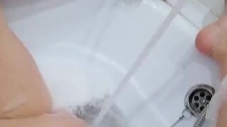 Locked in the bath to masturbate