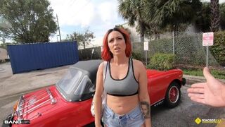 Roadside - Tattoo Redhead Fucks To Get Her Classic Car Fixed