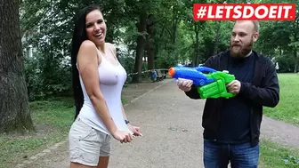 BumsBesuch - Jolee Love Horny German Brunette Picks Up And Fucks Loyal Fan - LETSDOEIT